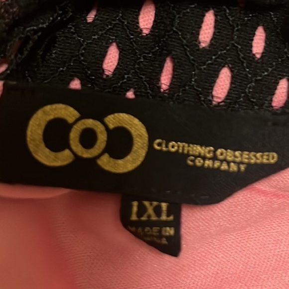 Women’s CLOTHING OBSESSED CO.Halter Neck,Sleeveless, Lace Dress, Black/Pink, 1XL - Picture 3 of 4